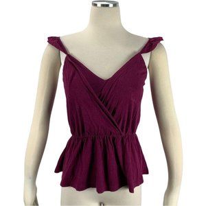 Jovovich Hawk Small Purple Top Sleeveless Wrap Tie